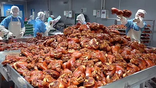 족발공장 Mass production! Braised Pig's Trotters Making Process - Korean food factory