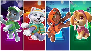 Paw Patrol | Zuma 🆚 Alex Porter 🆚 Fiesta 🆚 Rocky |  Who is best?🎯 in Tiles Hop EDM Rush🎶