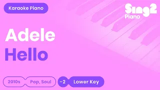 Adele - Hello (Lower Key) Piano Karaoke