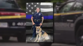 Officer Seara Burton's K9 Brev retires from department