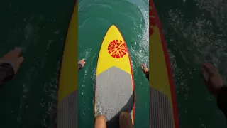 First time prone paddle up downwind foil