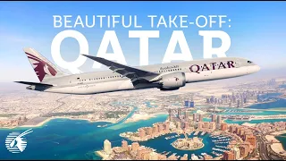 Beautiful Take-Off from Doha (4K)