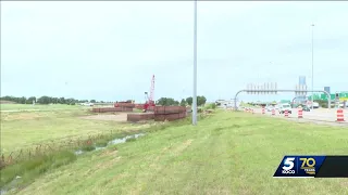 Construction begins on pedestrian bridge over Oklahoma River