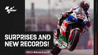 Big surprises in the last 5 minutes of #MotoGP Q2! 😱 | 2023 #AmericasGP 🇺🇸