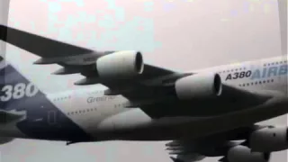 Airbus A380 high speed flyby through clouds