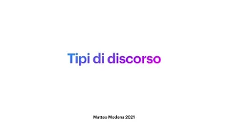 Narratologia: i tipi di discorso