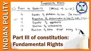 Fundamental Rights of Indian Citizen | Part 3 of constitution of india | Indian Polity | by TVA