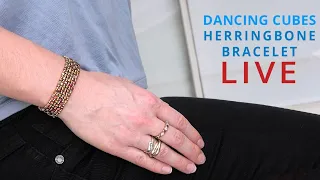 Flat Herringbone Crystal Bracelet Live Tutorial by Bead Spider