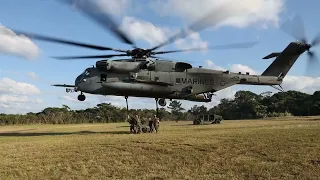 Sling Load Operations | U.S. Marine CH-53E Super Stallion | HST exercise