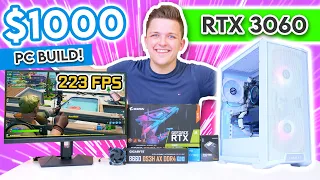 Best $1000 Gaming PC Build 2022! [Full Build Guide w/ Benchmarks - ft RTX 3060 & Core i5 12400F!]