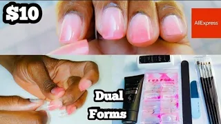 Polygel Nails With Dual Forms From AliExpress Review/Try. Very Natural Looking Gel Nails.