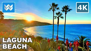 [4K] FIRST SUNRISE OF 2021 - Laguna Beach, California - New Year Scenic Walking Tour 🎧