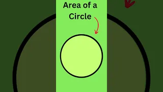 How to find the Area of a Circle #shorts