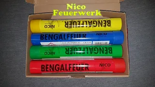 BUNTER MIX - Nico Bengalfeuer/Bengalos [KAT. 1] *ROT, GRÜN, BLAU, GELB*