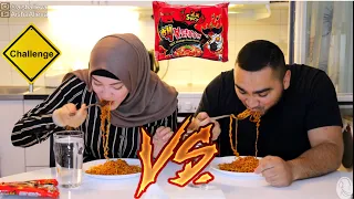 NUCLEAR FIRE 🔥 NOODLES CHALLENGE 2X 🌶 SPICY  🥵 AISHA ALIEVA VS BOBUR| HOJAYNIM BILAN MUSOBOQA