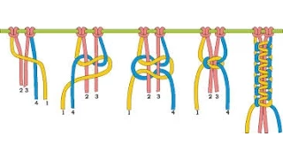 Базовый урок : Квадратный узел/The basic lesson: square knot