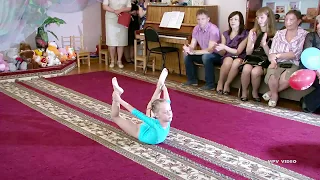 Nice cute girl acrobatics gymnastic dance