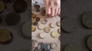 Philippines Pesos Coins from Piggy #bank  #savings  #asmr #shorts