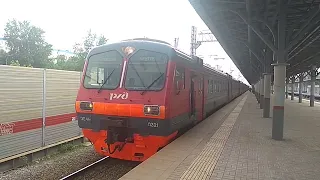 ЭД4М-0380 "Бывший Экспресс" с зацеперами и ЭД4М-0321 на станции Реутово
