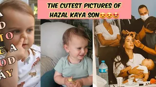 New pictures of Hazal kaya Son is the cutest thing of the day😍😍🧡🧡