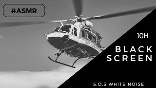 ⚫ ASMR Helicopter Sound 🚁 [Black Screen] White Noise 🎧 10 hours Sounds for Sleeping.