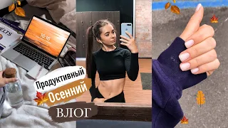 УЮТНЫЙ ВЛОГ 🍂 продуктивный день, моя тренировка , как я учу английский , Study with me