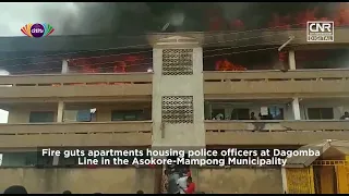 Fire guts residential facility housing police officers at Dagomba Line in Kumasi