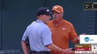 Home plate umpire goes completely brainless in this Texas vs Houston softball game, a breakdown