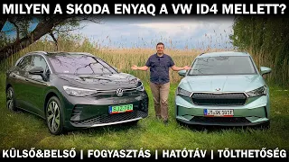 Itt a SKODA ENYAQ! Na de milyen a VW ID4-hez képest?