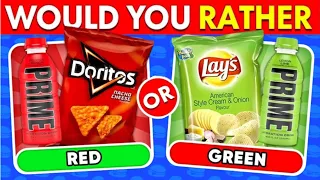 Would You Rather RED vs GREEN Food Edition! 🍓🍏 Quiz Land