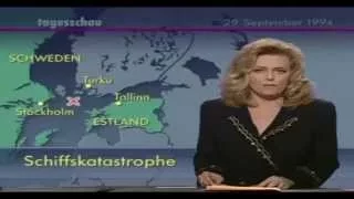 TAGESSCHAU zum Untergang der Estonia am 29. September 1994