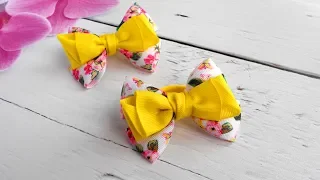 Осенние бантики из лент 🎀 МК Канзаши 🎀 Ribbon bows