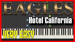 🎹 How to Play Eagles - Hotel California ✔️ | 【2022】Easy Slow Piano Tutorial (Synthesia)