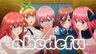 Quintessential Quintuplets | abcdefu - GAYLE 「 AMV 」