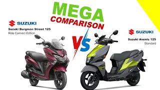 Suzuki Burgman Street 125 vs Suzuki Avenis 125 | MEGA COMPARISON | Bike Info