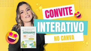 COMO FAZER CONVITE DIGITAL COM BOTÕES INTERATIVOS NO CANVA GRATUITO