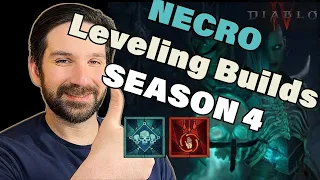 Diablo 4 Season 4 - 2 BEST Necromancer Leveling Builds! New in Season 4