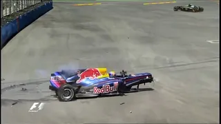 Webber Crash - F1 GP Valencia 2010