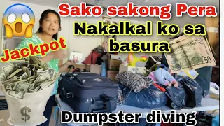 Dumpster diving sako sakong Pera sa basura ang nakal kal ko grabi umaapaw ang swerte ni Inday Roning