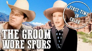 The Groom Wore Spurs | COLORIZED | Full Western Movie | Free Cowboy Film