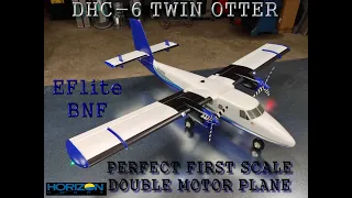 E-Flite DHC-6 Twin Otter 1.2m BNF Basic with Floats Unboxing