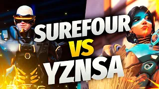 SUREFOUR SOLDIER 76 + YZNSA PHARAH VS JAY3! [ OVERWATCH 2 SEASON 2 TOP 500 ]