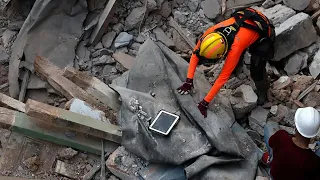 Rescue teams detect what could be a survivor trapped under rubble in Beirut