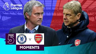 Chelsea vs Arsenal | Top 5 Premier League Moments | Hazard, Van Persie, Salah