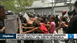 Government criticized after deadly jail fire in Venezuela