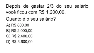 QUESTÃO DE MATEMÁTICA BÁSICA PARA CONCURSOS! VOCÊ CONSEGUE RESOLVER❓