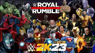 WWE 2K23 Royal Rumble: Marvel and DC Superheroes Edition [4K60FPS] #marvel #wwe2k23 #marvelvsdc