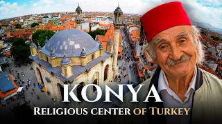 Traditional Islamic Turkey: Konya is a traditional religious center. Dervishes. Mevlevi Sufis