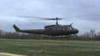 UH-1H Huey startup and flyby