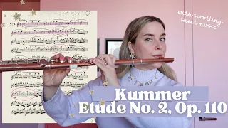 Flute Etude No. 2 from 24 Etudes Mélodiques by Kummer | play along and practice tips